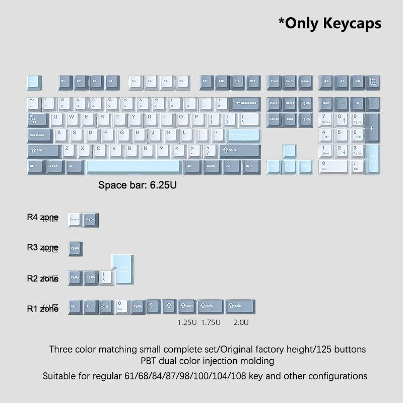 

126 Клавиш Двойной Прострел Колпачок Pbt Cherry Механическая Игровая Клавиатура Для Переключателя Mx Колпачок Gmk67 Gmk87 Gmk61 Игровая Клавиатура Клавишный Колпачок as the picture