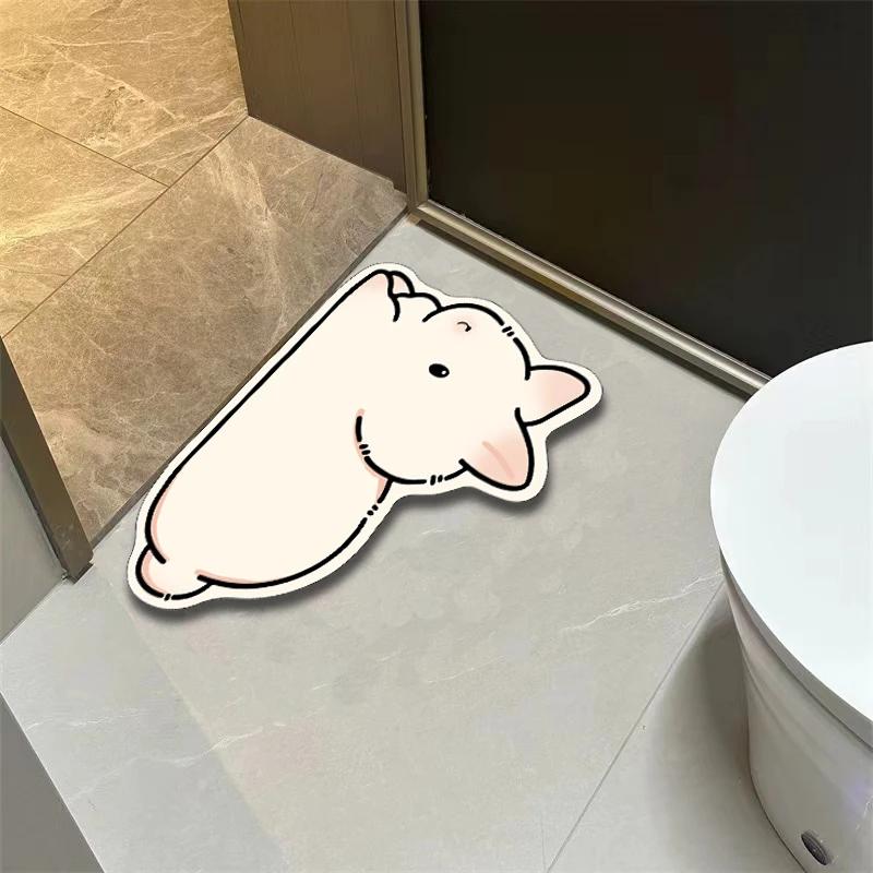 Diatom mud toilet door quick-drying door mat entry bathroom non-slip mat toilet absorbent floor mat