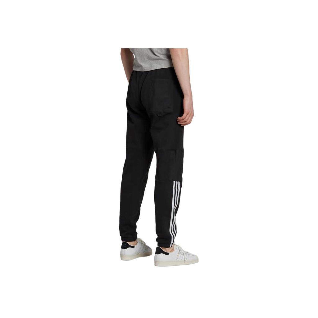 Adidas Originals Logo Three Stripes Comfortable Casual Retro Knitted Sports Pants Men Pants Black HN7028