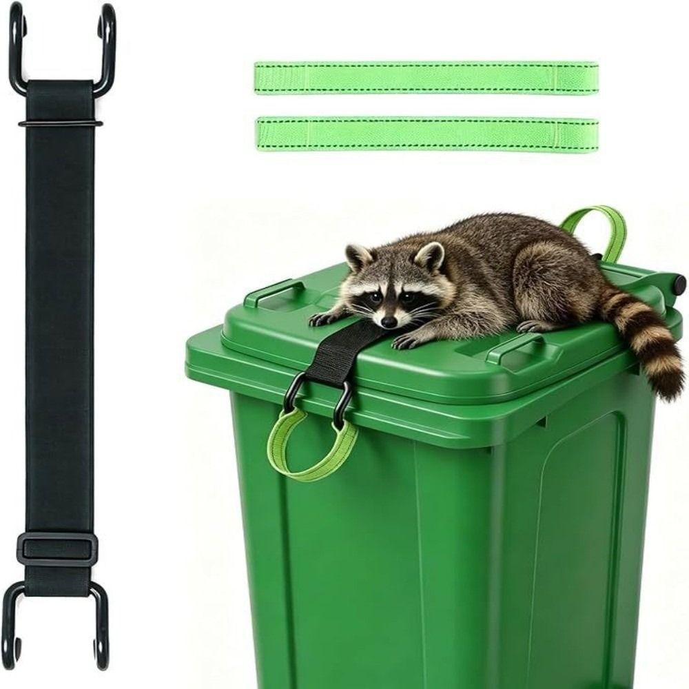 Anti Slip Garbage Can Lock Tear Resistant Bin Lid Lock Adjustable Trash Can Lock Waste Container