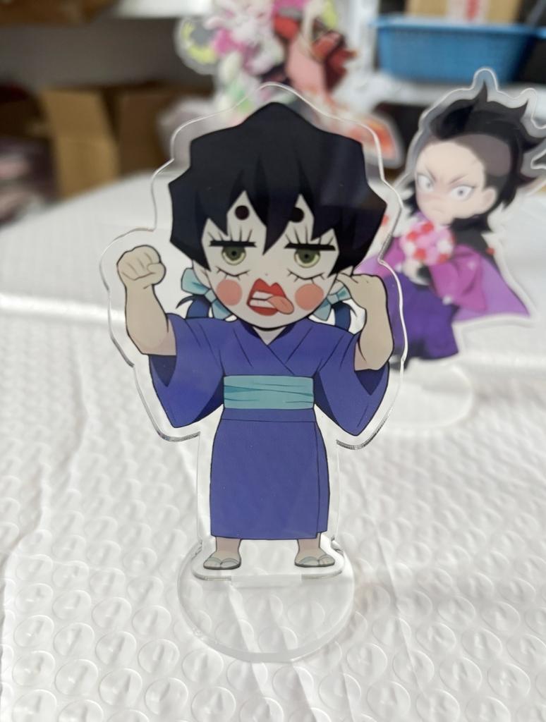 demon slayer anime acrylic stand Lihualuo double layer double sided10CM desktop decoration minifigure toy birth date present keychain