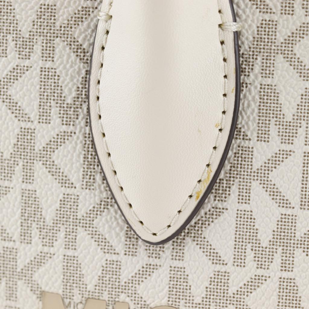 Michael Kors Mirela Small Handbag 35F2G7ZC5B 2WAYShoulder Signature White PVC Women Used