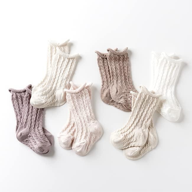 [Kufu] Made In Japan Newborn Socks, Cable Knitted High Socks, 3 Pairs, 7-9cm (Kufuu) Baby Socks