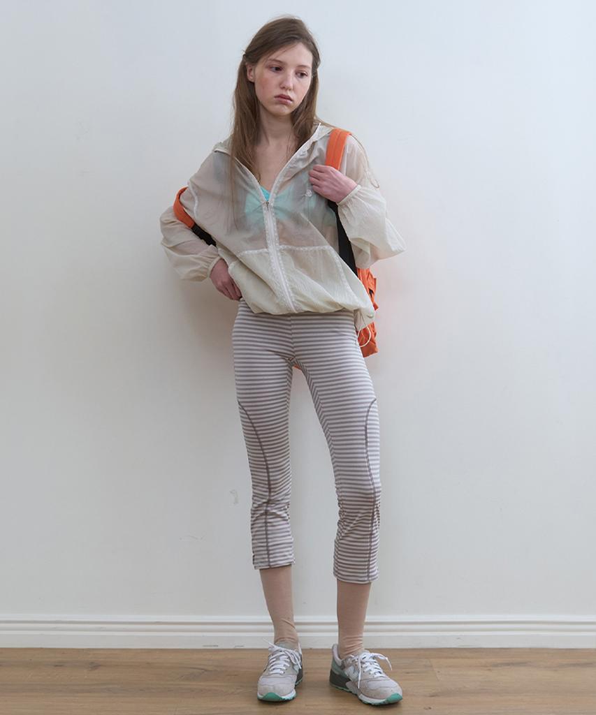 Nokeontencheu 331. Striped Leggings _ Beige