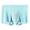 Men's Summer Ice Silk Seamless Underwear: Sweat-Absorbent, Breathable Boxer Shorts with 5A Antibacterial Protection, Solid Colors.