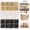 2530pcs Clay Beads Kit Round CCB Spacer Beads for Bracelet Making Jewellery