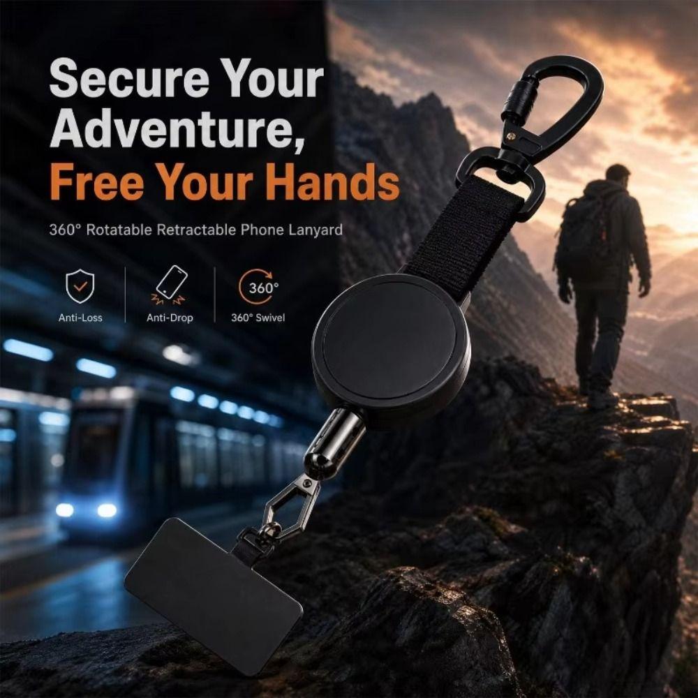 360° Rotace Anti-Theft Držák Telefonu Bezpečnostní Poutko Zatahovací Šňůrka na Telefon Pásek na Telefon