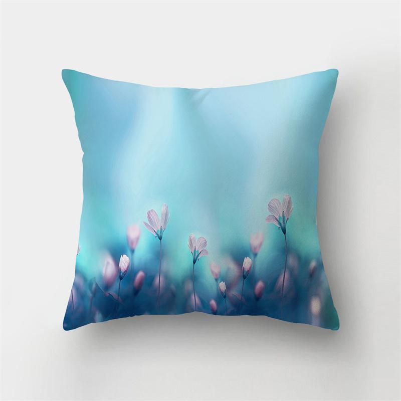 Beautiful Butterfly Floral Landscape Print Pattern Cushion Cover Home Living Room Sofa Decoration Pillow Pillow Cover 45x45cm
