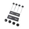 Patio Umbrella Holder Stand Waterproof Deck Sun Umbrella Clamp Mount for Most Wooden Iron Deck Rail
