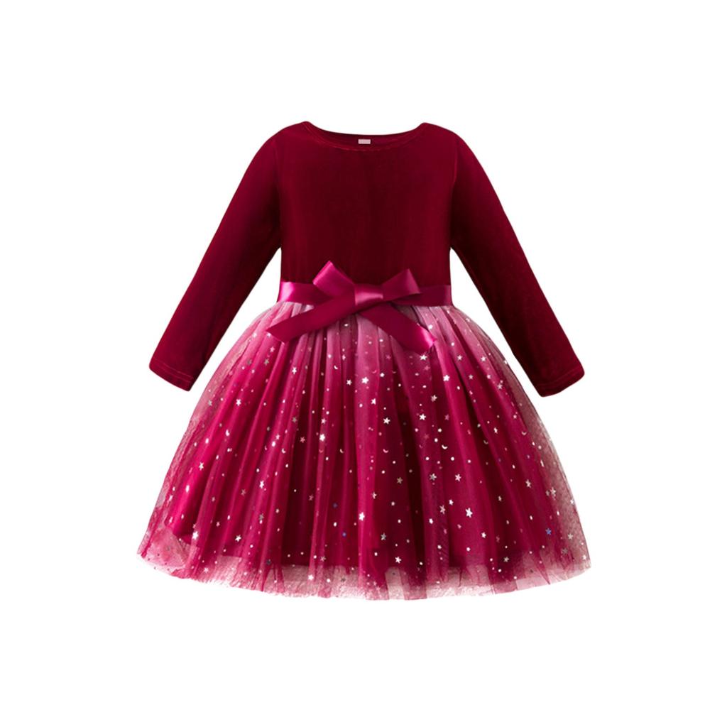 Girls' Tulle Dress - Gradient Princess Party Gown