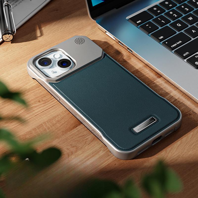 IPhone 16 Leather Magnetic Aromatherapy 13mini Mobile Phone Case Without Frame Suitable for Apple 15 Charging 14 Protection Case