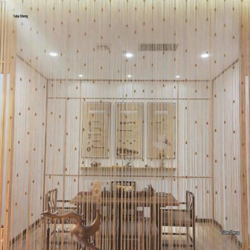 Thickened Crystal Bead Door Curtain - Decorative Hanging Divider for Living Room, Window, or Entrance.