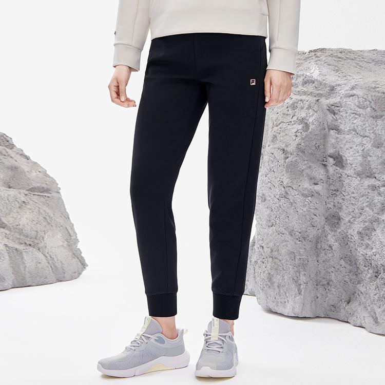 New FILA Athletics Knitted Sweatpants Women's Pitch Black A11W231628F-BK