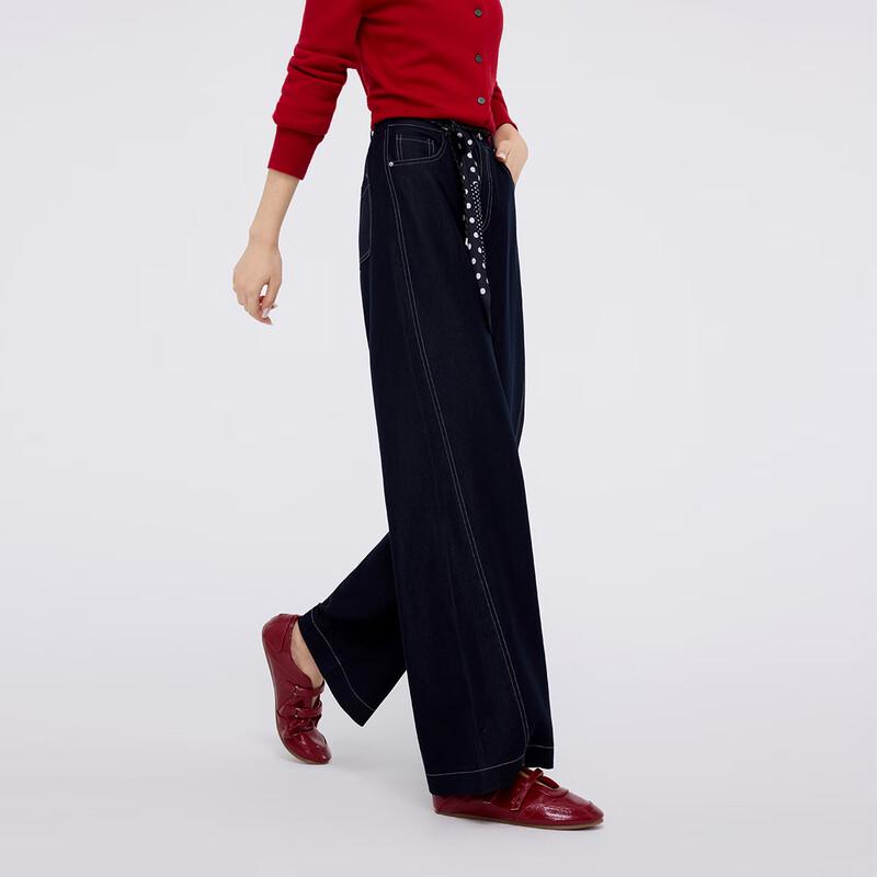 FivePlus Women's Casual Draped Straight-Leg Pants
