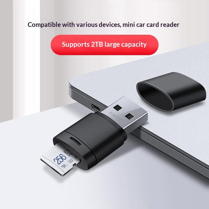 1/5Pcs Portable Memory Card Reader Adapter Usb2.0 Mini Tf Card High Speed Memory Card Reader With Tf Card Slot Maxcompatible 2Tb