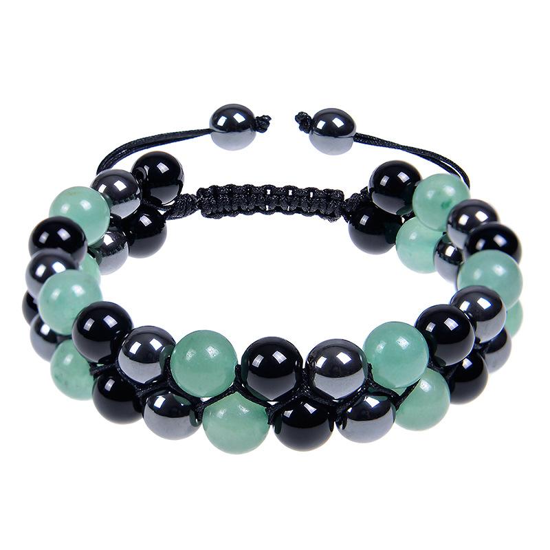 

JYL TS Bracelet Cross Gift Carded Beaded Invokes Blessings & Spiritual Protection 8mm-green crystal (2 beads) aero синього кольору