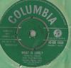 7inch Record PLAYMATES  What Is Love  45DB4338 Columbia 1959 UK Rock Used