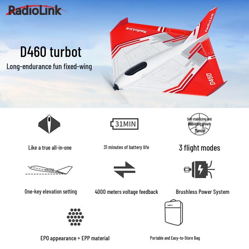 RadioLink D460 Fixed-Wing RC Plane
