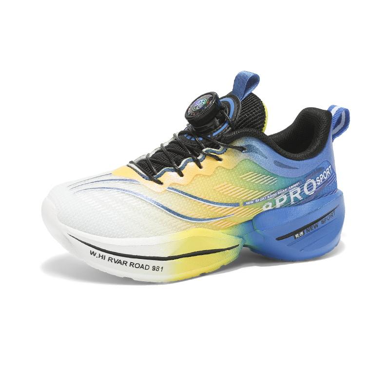 

Сетчатые дышащие кроссовки для бега для мальчиков с детскими кнопками для студентов Легкая средняя и большая спортивная обувь для детей 40