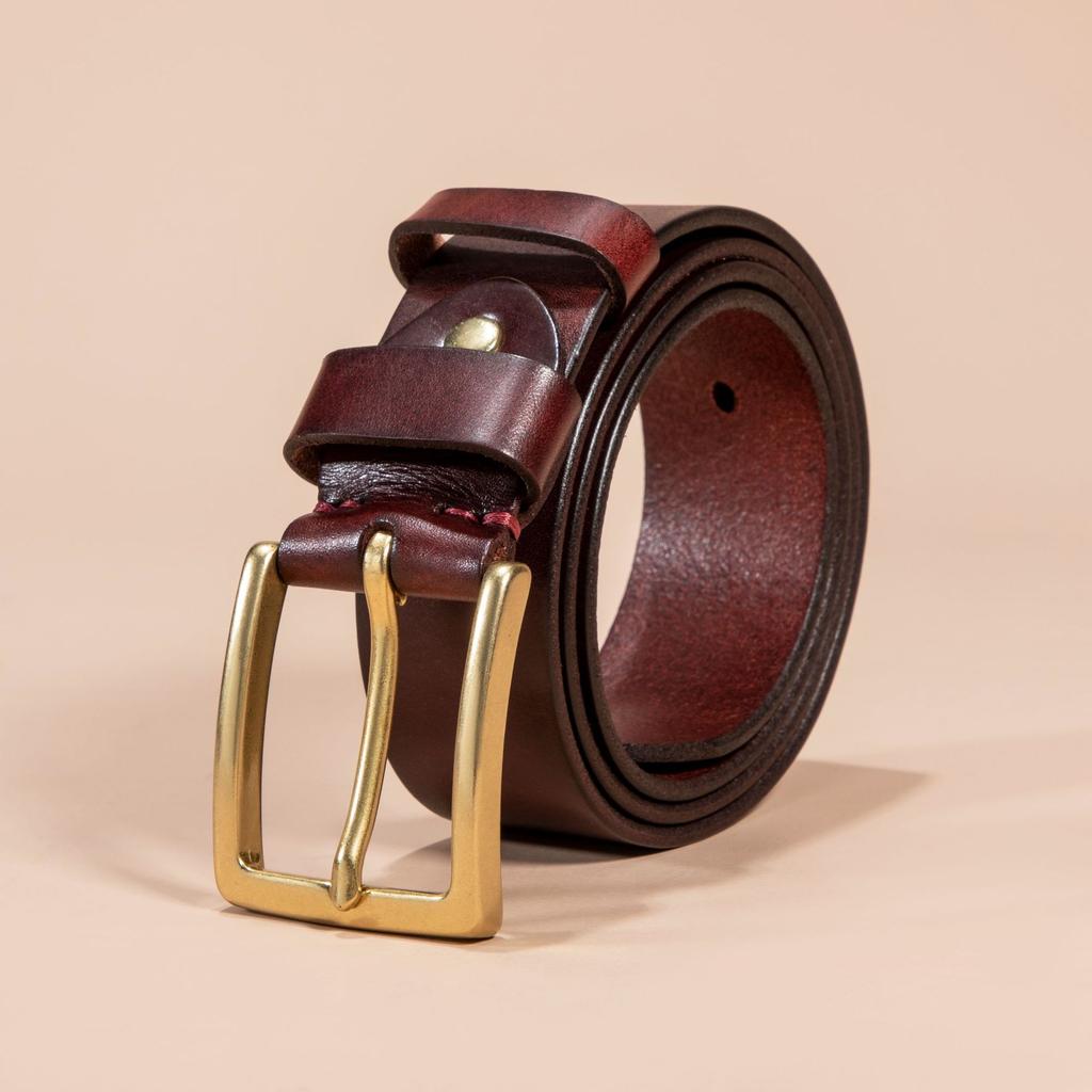 First Layer Cowhide Retro Single Layer Handmade Belt Men's Genuine Leather Casual Cowhide Belt