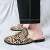Übergröße 38-48 Halbschuhe für Herren Mules Leopard Offene Loafer Hausschuhe Offene Rückseite Freizeitschuhe Herren Slides Slip-On Flache Schuhe
