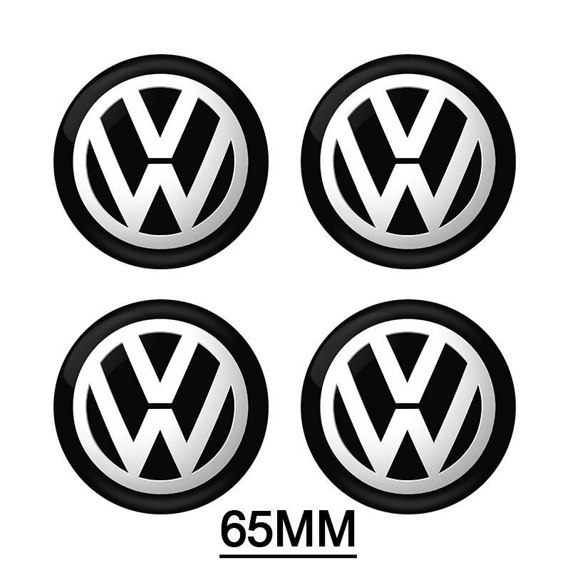 4Pcs Car Styling Wheel Hub Center Caps Stickers Rim Badge Cover for Volkswagen VW GTI Polo Golf Passat zd7