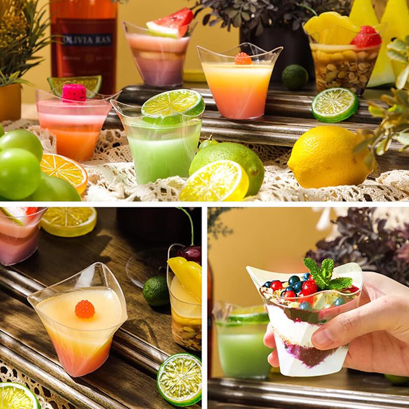 120ML Disposable Plastic Mousse & Pudding Cups with Spoons