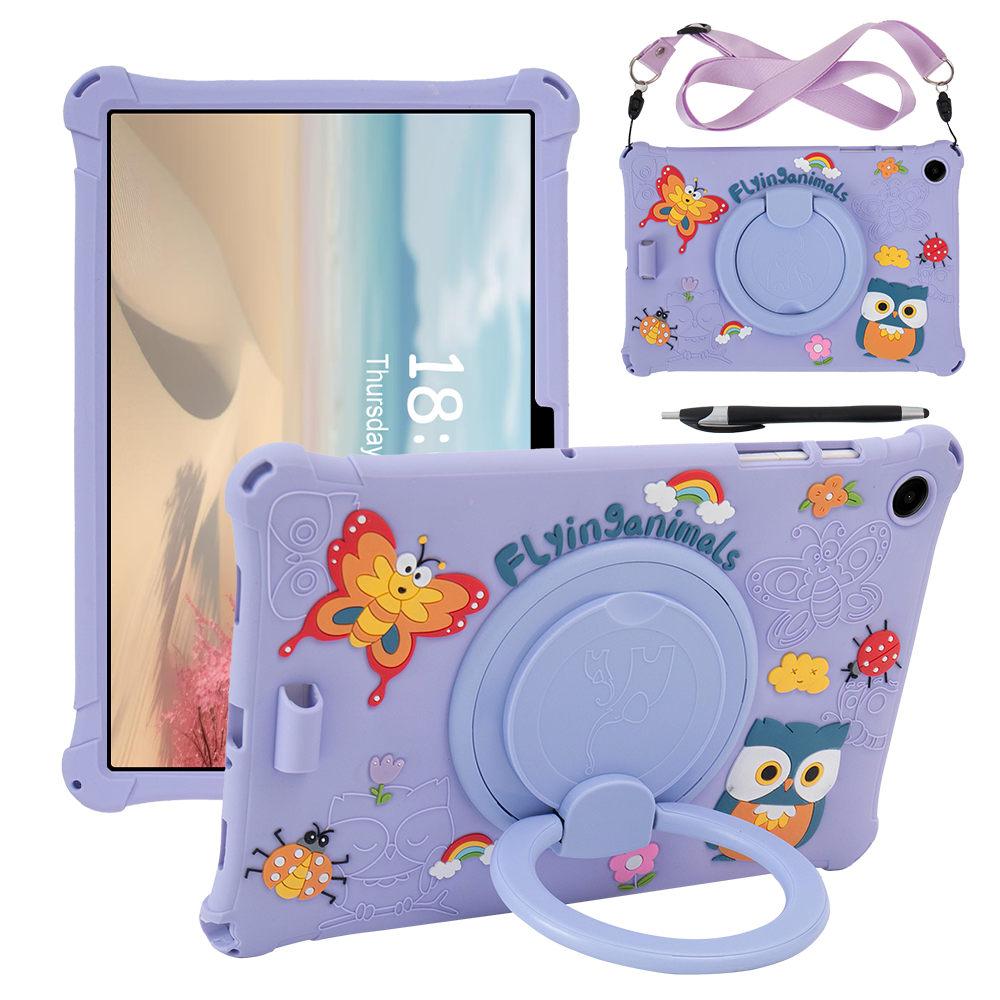 Funda Para For Samsung Tab A9 Plus Soft Rotating Stand Case A9+ SM-X210N/X216B 11inch Cartoon Protective Cover