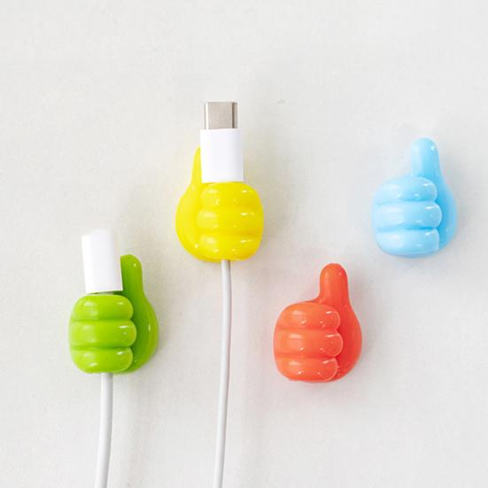 20/30/50Pcs Self Adhesive Cable Clips Key Holders Simple Installation Wide Application Thumbs-Up Hooks Wall Organizer