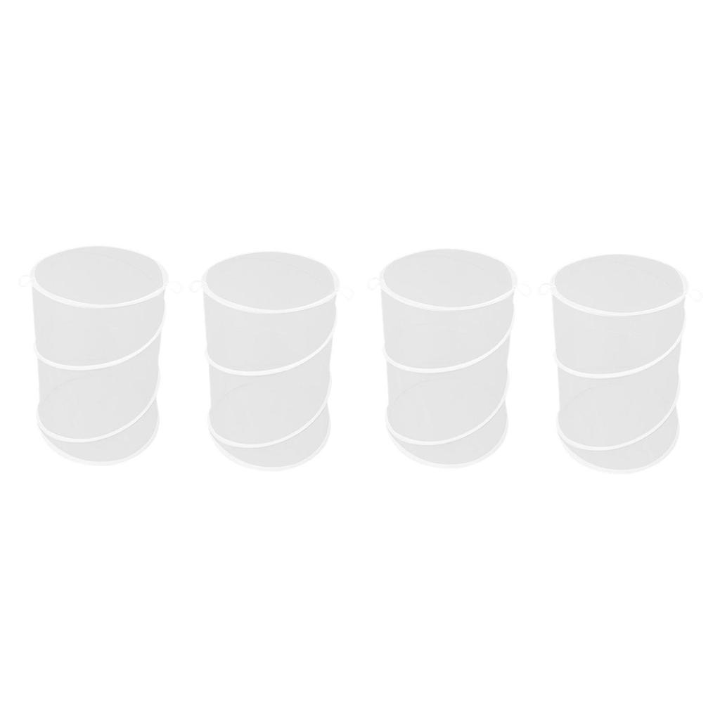 4x Mesh Plant Covers Plant Guards Net 20"H X 13"D Lightweight with Stakes for Raised Bed Multipurpose Protector Mini Greenhouse