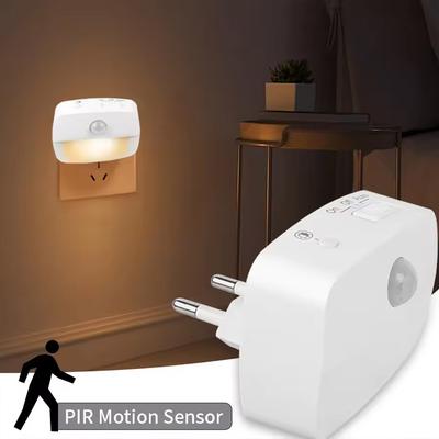 LED noční světlo EU zásuvné světlo Smart Motion Sensor Light 220V nástěnné svítidlo pro domácí uličku WC Chodba Schodiště Kuchyň Ložnice Noční lampa