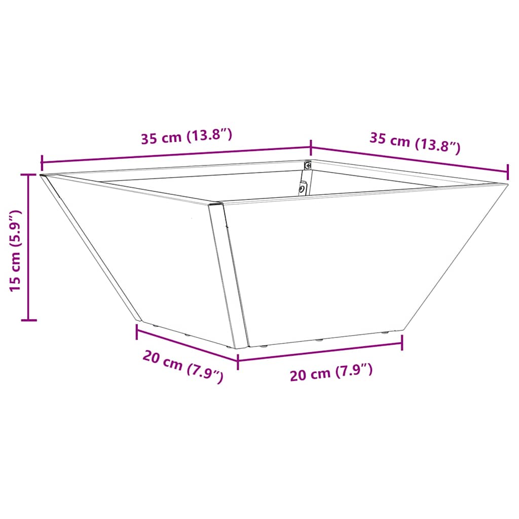 Garden Planter Olive Green 35 X 35 X 15 Cm