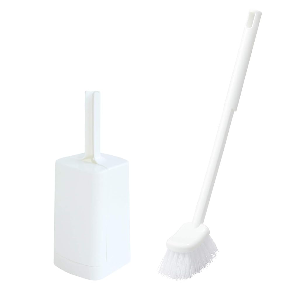 LEC corronII Toilet Brush Wave Bristles (with Case) White