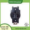 NEMA 5-20R American Standard 20A Single Gang Recessed Generator Receptacle