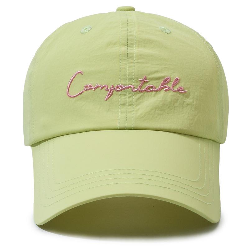 Spring Summer Thin Quick-Drying Candy Colored Baseball Cap Female Letter Sunshade Cap