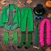 Halloween Party Costume Accessory Set with Faux Collar for Adult Dress-Up