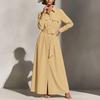 ZANZEA Women Formal Casual Turn Down Collar Long Sleeve Loose Long Shirt Dress