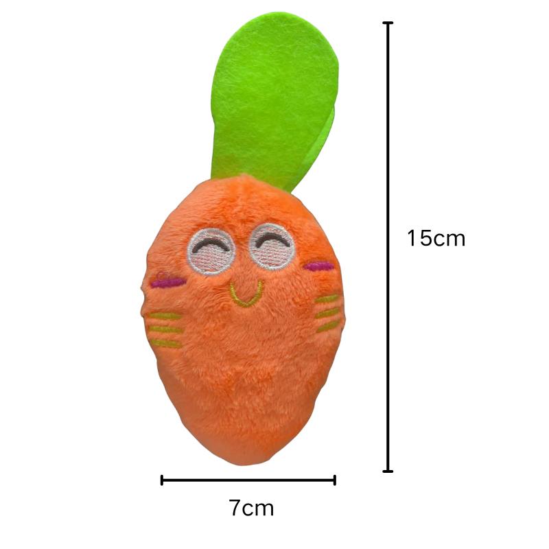 

Pet cat and dog plush squeaky toy cute carrot toy chicken leg toy plush teething chew-resistant boredom relief self-play toy