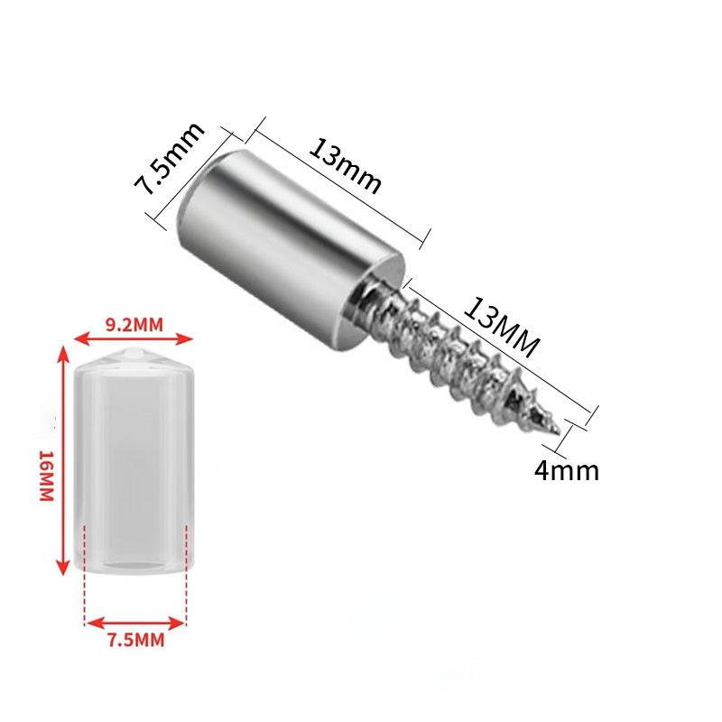 For Wooden Cabinets Wardrobes 20pcs Self Tapping Screws Cabinet Bracket Laminate Support Glass Studs Pegs Nonslip Partition Nail