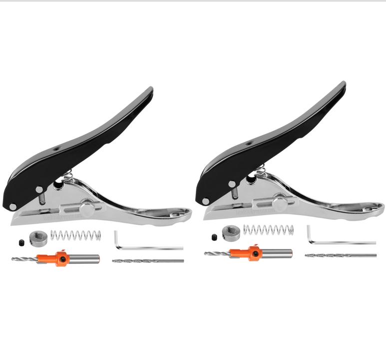 Hole Punch 5/16 inch Heavy Duty Single Puncher,Paper Portable Hand Held Long Edge Punching Plier Handheld Tool with Limiter