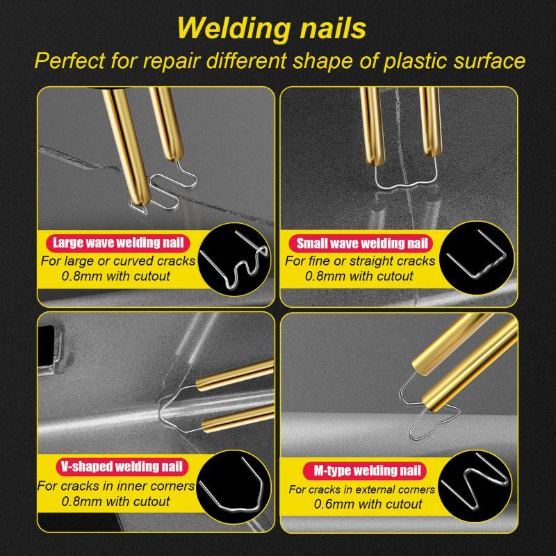 100W Plastic Welding Mini Hot Stapler Plastic Welding Plastic Welder Gun Kit for Car Bumper Repair Tools