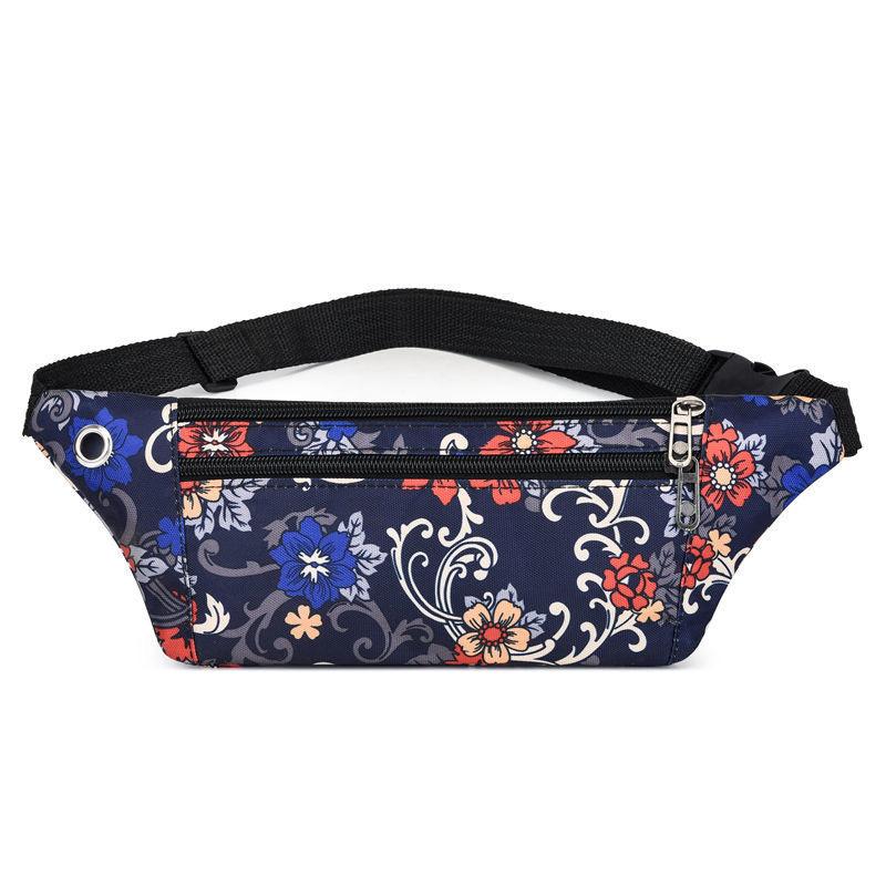 Waterproof Printed Waist Bag Women Multifunctional Wear-resistant Sports Running Close Fitting Mobile Phone Bag Mother's Cashier Bag