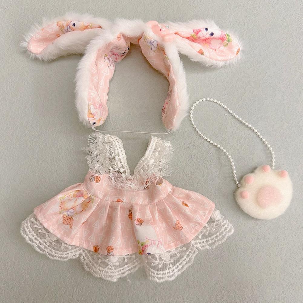 For 20CM Cotton Doll Rompers Cartoon Plush Doll Replacement Outfit Playing House Accessories Mini Clothes