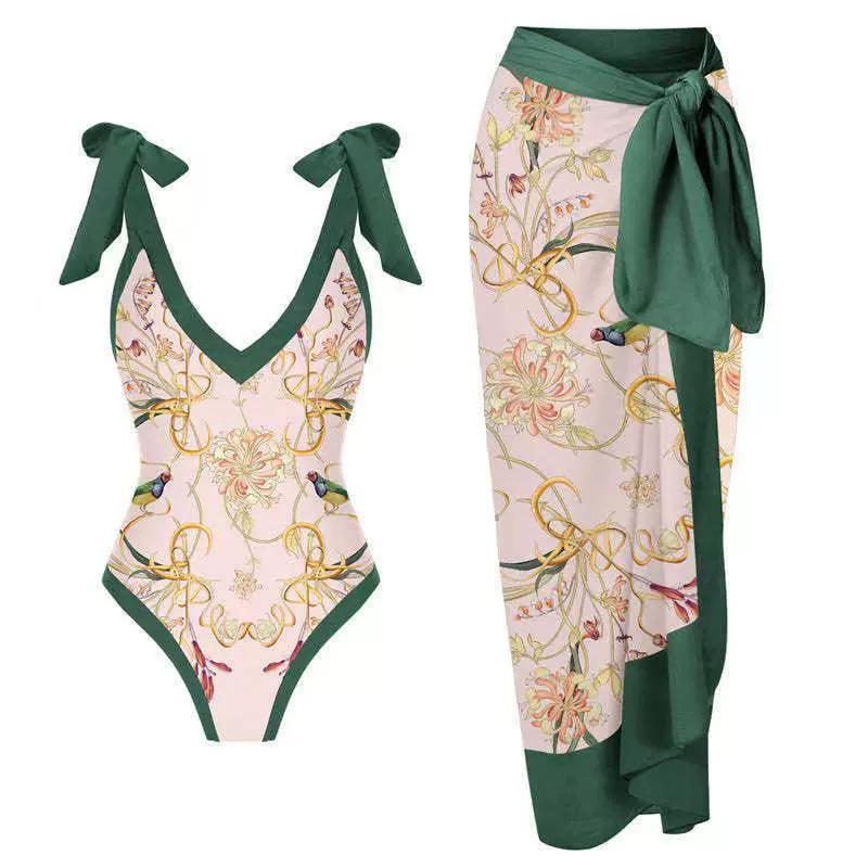 2025 Retro European-American Slimming Holiday Beach Swimsuit