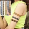Golden Turtle Anchor Temporary Tattoo For Women Adult Realistic Compass Flower Fake Tattoo Sticker Washable Body Art Tatoo Decal