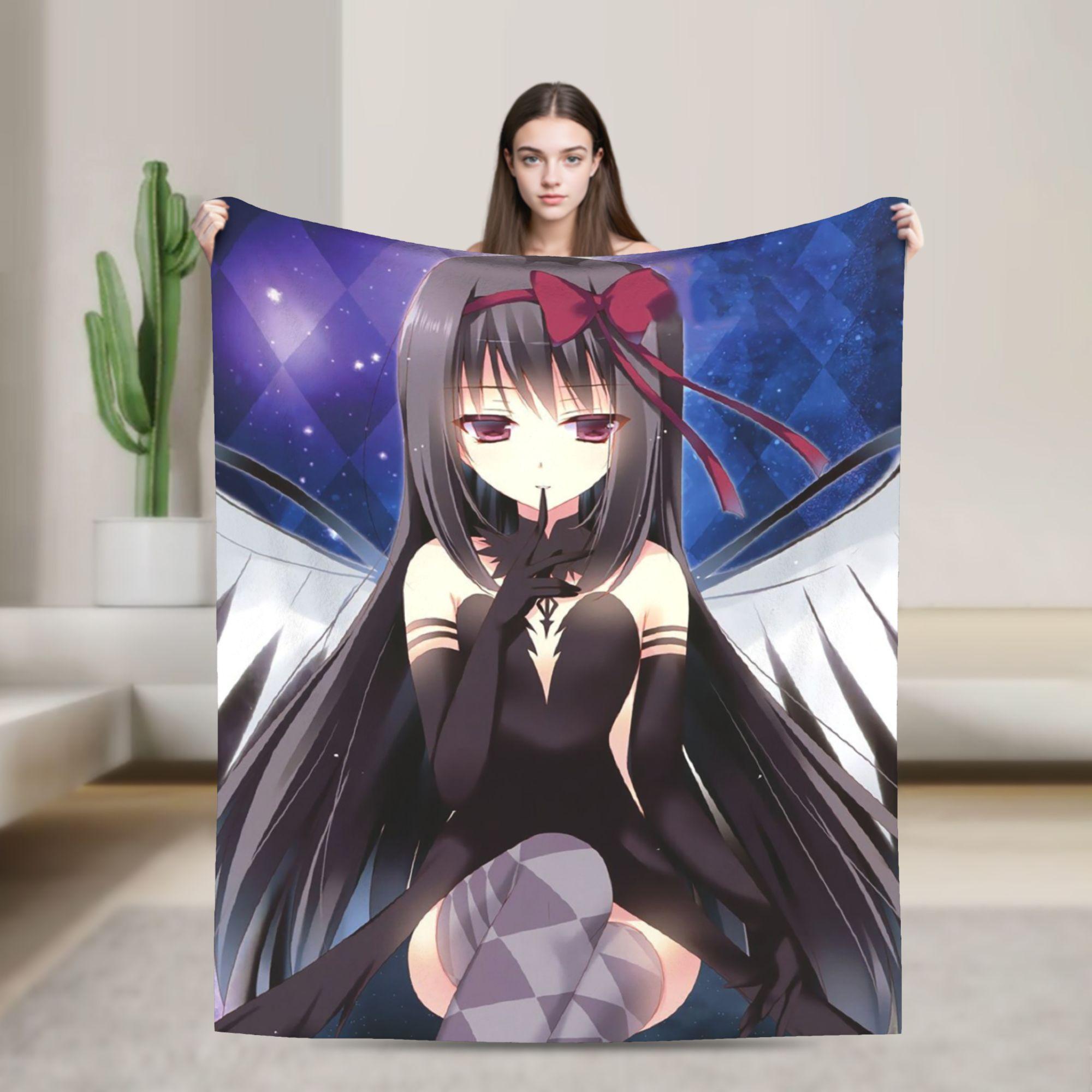 

Mami Tomoe Anime Blanket Flannel Puellas Magis Madokas Magicas Soft Throw Blankets for Car Sofa Couch Bed Rug 100x150cm