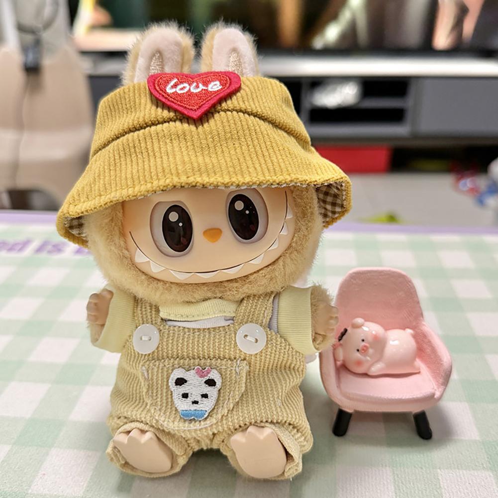 For 17cm Labubu Doll Clothes Fashion Clothes Hoodies Doll Clothes Color Match Hoodies Dolls Accessories Cute Decoration Little Cloths