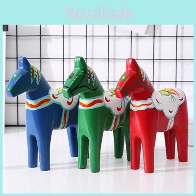 Wooden Horse Decor With Handcrafted Art For Home Living Room Gift For Celebrations