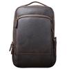 Retro Casual Crazy Horse Leather Double Shoulder Backpack, Genuine First Layer Cowhide for Men.