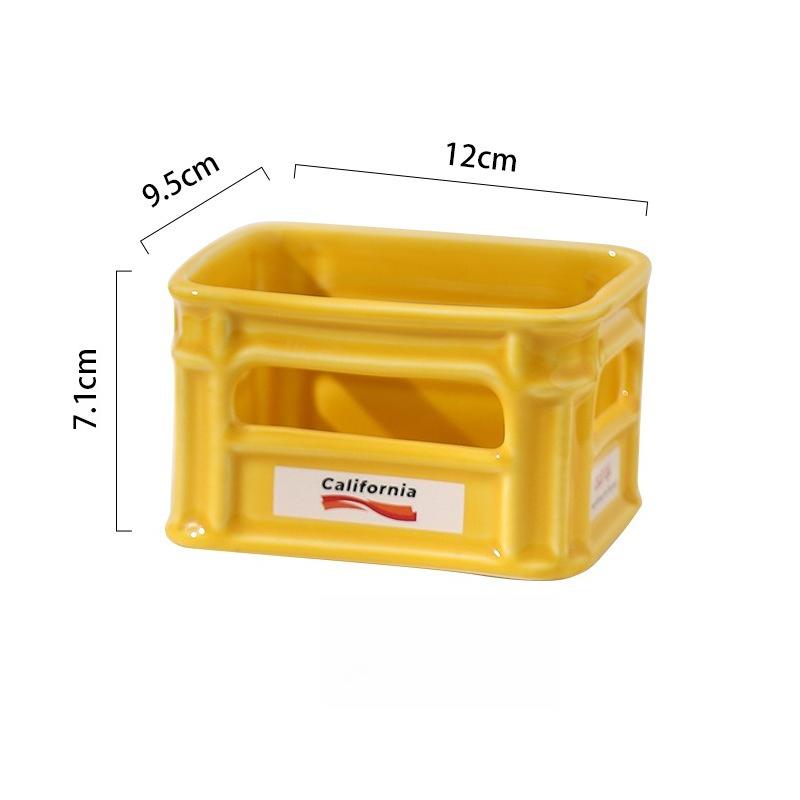 1Pc Ceramic Fries Bowl High Value Internet Celebrity Popcorn Snack Creative Basket Household Fruit Atmosphere